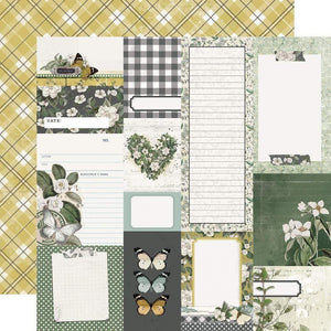 Scrapbooking  Simple Vintage Weathered Garden Dbl-Sided Cardstock 12"X12" - Journal Elements Paper 12"x12"