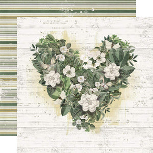 Scrapbooking  Simple Vintage Weathered Garden Dbl-Sided Cardstock 12"X12" - Love You More Paper 12"x12"