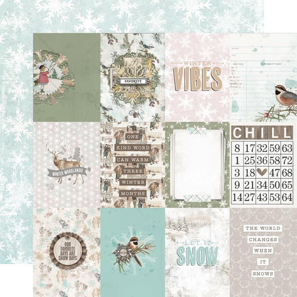 Scrapbooking  Simple Vintage Winter Woods Double-Sided Cardstock 12