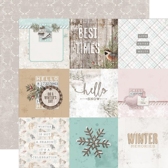 Scrapbooking  Simple Vintage Winter Woods Double-Sided Cardstock 12