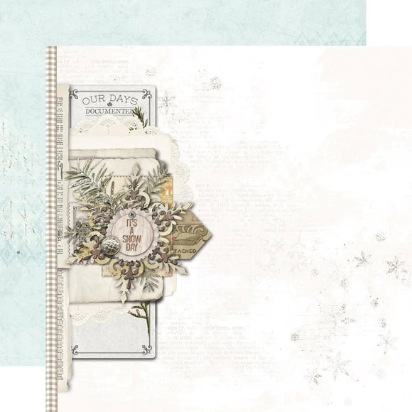 Scrapbooking  Simple Vintage Winter Woods Double-Sided Cardstock 12