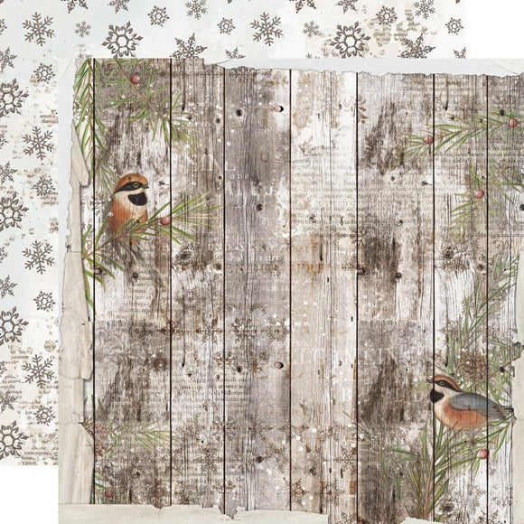Scrapbooking  Simple Vintage Winter Woods Double-Sided Cardstock 12