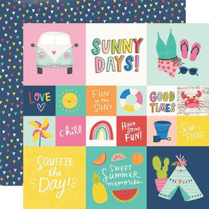 Scrapbooking  Sunkissed Double-Sided Cardstock 12"X12" - 2x4 /4x4 Elements Paper 12"x12"