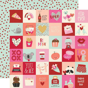 Scrapbooking  Sweet Talk Double-Sided Cardstock 12"X12" - 2x2 Elements Paper 12"x12"