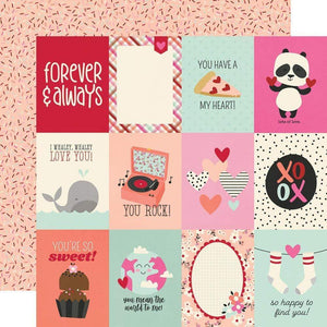 Scrapbooking  Sweet Talk Double-Sided Cardstock 12"X12" - 3x4 Elements Paper 12"x12"