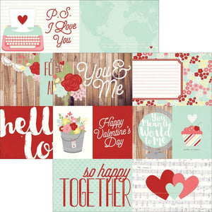 Scrapbooking  You and Me Elements 1 Paper 12x12 Paper 12"x12"