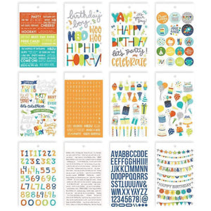 Scrapbooking  Birthday Blast Stickers 4"X6" 12/Pkg Paper 12x12