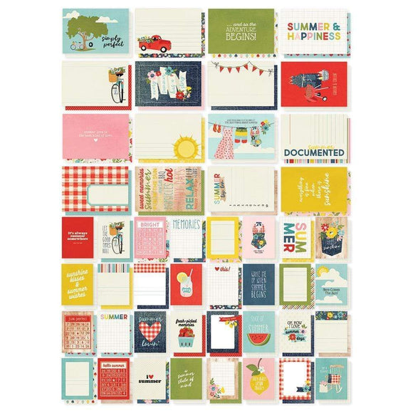 Scrapbooking  Simple Stories Sn@p! Card Pack 72/Pkg Summer Farmhouse Paper 12x12
