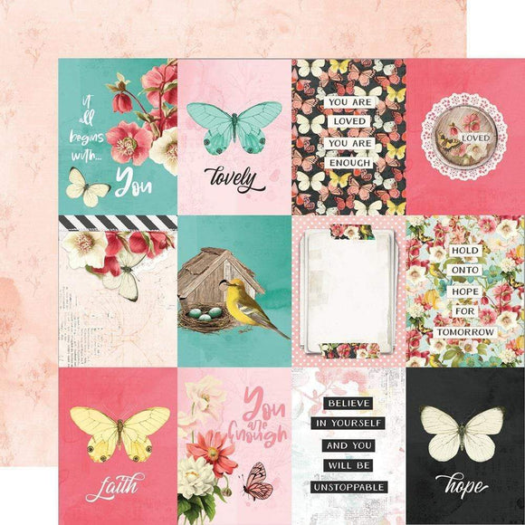 Scrapbooking  Simple Vintage Cottage Fields Double-Sided Cardstock 12