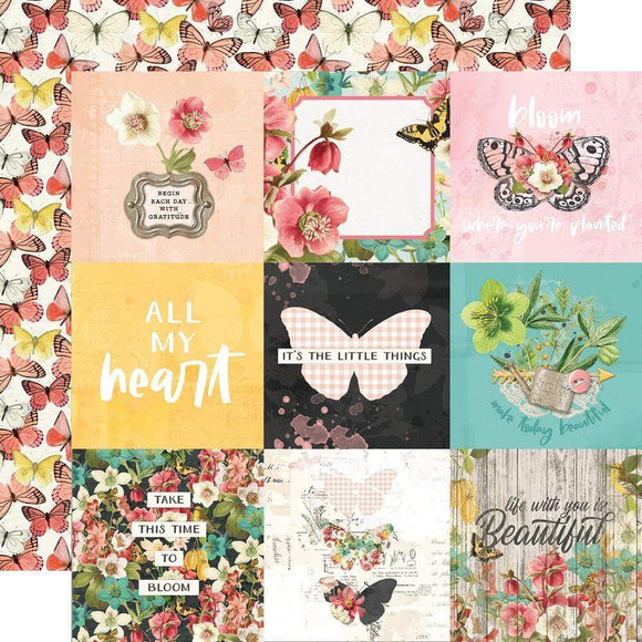Scrapbooking  Simple Vintage Cottage Fields Double-Sided Cardstock 12