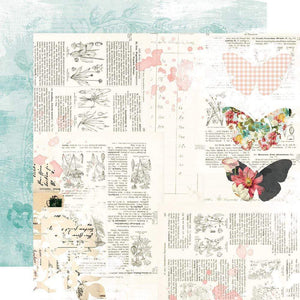 Scrapbooking  Simple Vintage Cottage Fields Double-Sided Cardstock 12"X12" - Sweet Life Paper 12x12