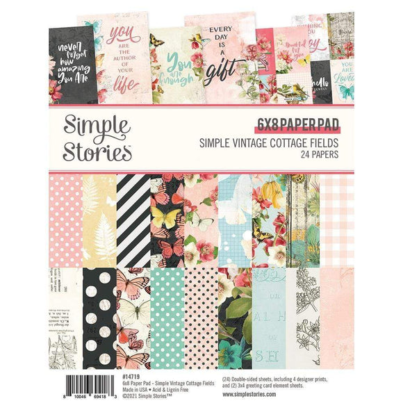 Scrapbooking  Simple Vintage Cottage Fields Double-Sided Paper Pad 6