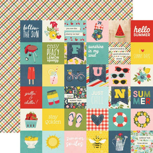 Scrapbooking  Summer Farmhouse Double-Sided Cardstock 12"X12" - 2x2 Elements Paper 12x12
