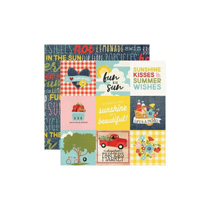 Scrapbooking  Summer Farmhouse Double-Sided Cardstock 12"X12" - 4x4 Elements Paper 12x12