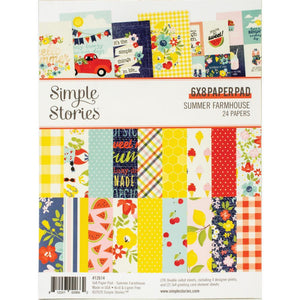 Scrapbooking  Summer Farmhouse Double-Sided Paper Pad 6"X8" 24/Pkg Paper 12x12