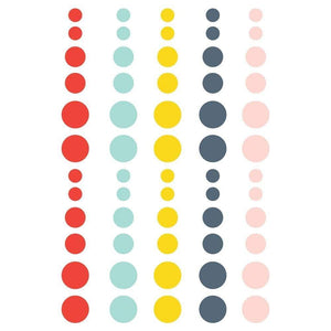 Scrapbooking  Summer Farmhouse Enamel Dots Embellishments 60/Pkg Paper 12x12