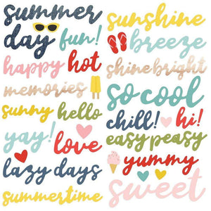 Scrapbooking  Summer Farmhouse Foam Stickers 39/Pkg Paper 12x12