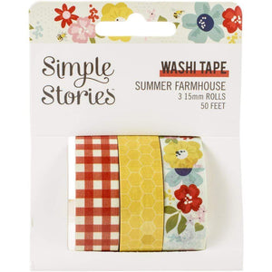 Scrapbooking  Summer Farmhouse Washi Tape 3/Pkg Paper 12x12