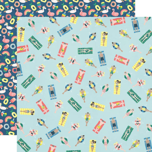 Scrapbooking  Sunshine & Blue Skies Double-Sided Cardstock 12