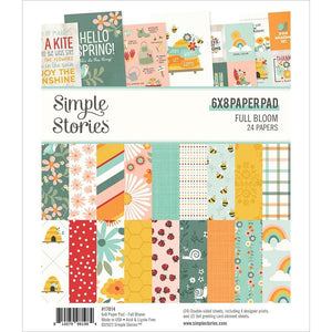 Scrapbooking  Simple Stories Double-Sided Paper Pad 6"X8" 24/Pkg Full Bloom Paper Pad