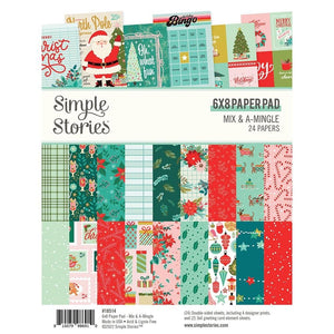 Scrapbooking  Simple Stories Double-Sided Paper Pad 6"X8" 24/Pkg Mix & A-Mingle Paper Pad