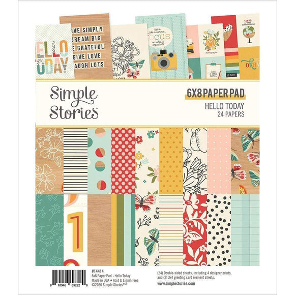Scrapbooking  Simple Stories Hello Today Double-Sided Paper Pad 6