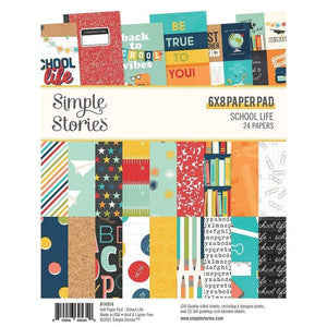 Scrapbooking  Simple Stories School Life 6"x8" Double Sided Paper Pad 24pk Paper Pad
