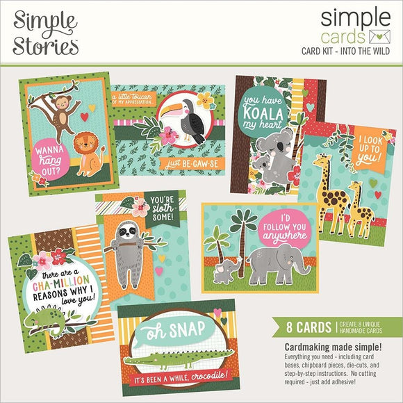 Scrapbooking  Simple Stories Simple Cards Card Kit Into The Wild - 8x Cards Paper Pad