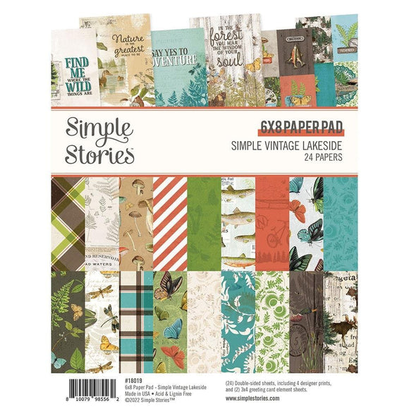 Scrapbooking  Simple Stories Simple Vintage Lakeside Double-Sided Paper Pad 6