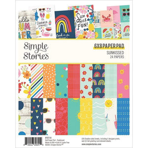 Scrapbooking  Simple Stories Sunkissed Double-Sided Paper Pad 6"X8" 24/Pkg Paper Pad