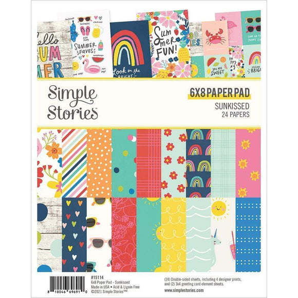 Scrapbooking  Simple Stories Sunkissed Double-Sided Paper Pad 6