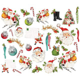 Scrapbooking  Simple Vintage North Pole Bits & Pieces Die-Cuts 31/Pkg Santa Paper Pad