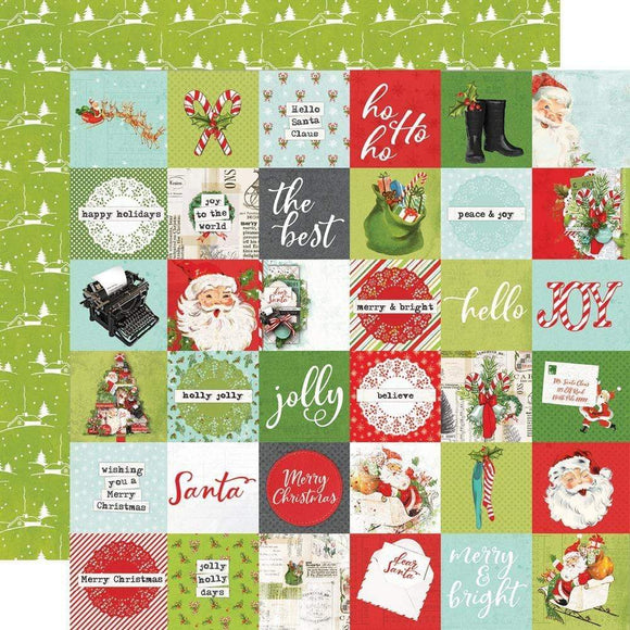 Scrapbooking  Simple Vintage North Pole Double-Sided Cardstock 12