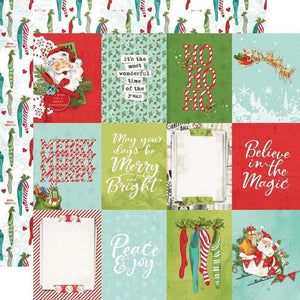 Scrapbooking  Simple Vintage North Pole Double-Sided Cardstock 12"X12" - 3x4 Elements Paper Pad
