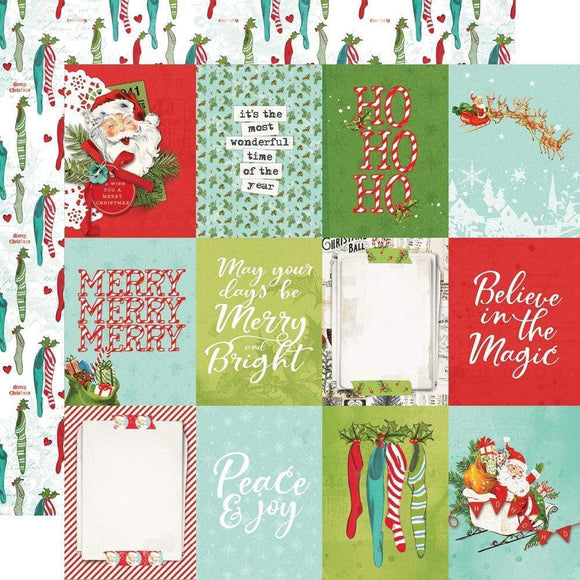 Scrapbooking  Simple Vintage North Pole Double-Sided Cardstock 12