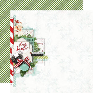 Scrapbooking  Simple Vintage North Pole Double-Sided Cardstock 12"X12" - Dear Santa Paper Pad