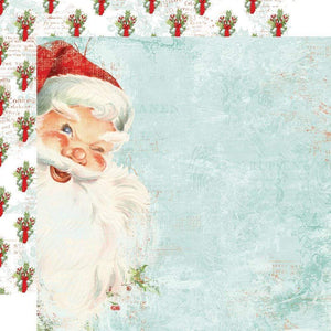 Scrapbooking  Simple Vintage North Pole Double-Sided Cardstock 12"X12" - St Nicholas Paper Pad