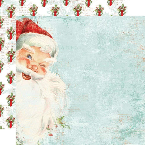 Scrapbooking  Simple Vintage North Pole Double-Sided Cardstock 12