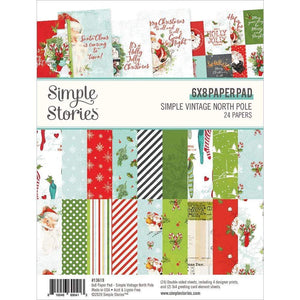 Scrapbooking  Simple Vintage North Pole Double-Sided Paper Pad 6"X8" 24/Pkg Paper Pad
