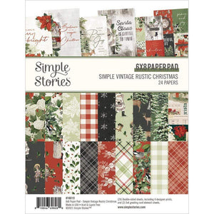 Scrapbooking  Simple Vintage Rustic Christmas Double-Sided Paper Pad 6"X8" 24/Pkg Paper Pad