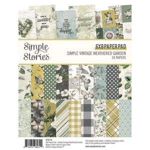 Scrapbooking  Simple Vintage Weathered Garden Double-Sided Paper Pad 6"X8" 24/Pkg Paper Pad