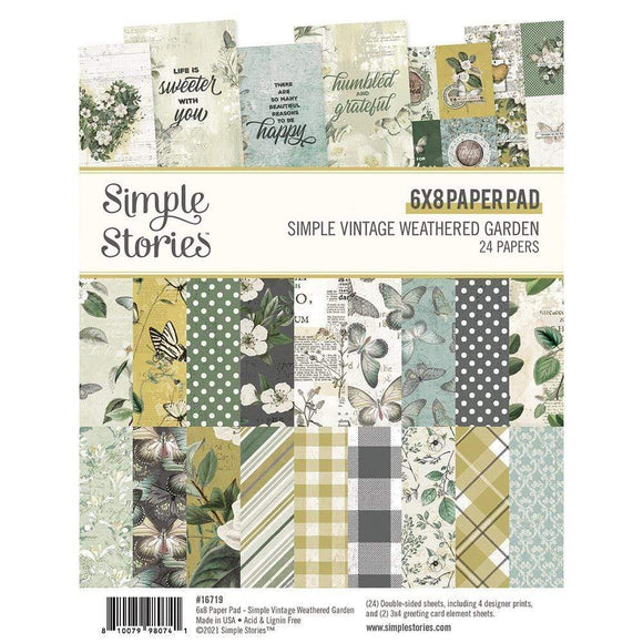Scrapbooking  Simple Vintage Weathered Garden Double-Sided Paper Pad 6