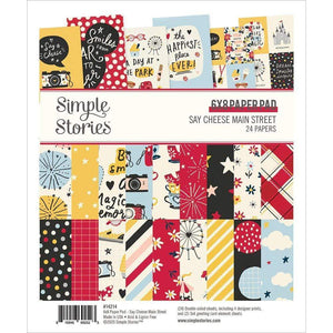 Scrapbooking  Say Cheese Main Street Double-Sided Paper Pad 6"X8" 24/Pkg Puffy Stickers