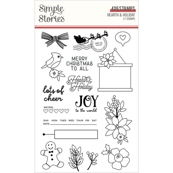 Scrapbooking  Simple Stories Hearth & Holiday Photopolymer Clear Stamps stamp