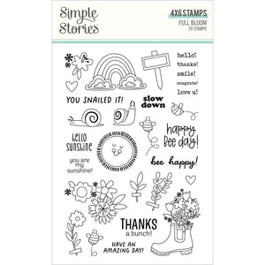 Scrapbooking  Simple Stories Full Bloom Photopolymer Clear Stamps stamps