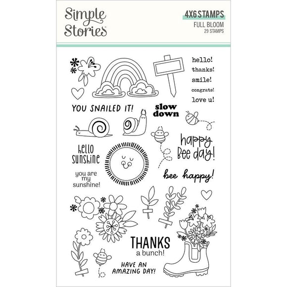 Scrapbooking  Simple Stories Full Bloom Photopolymer Clear Stamps stamps