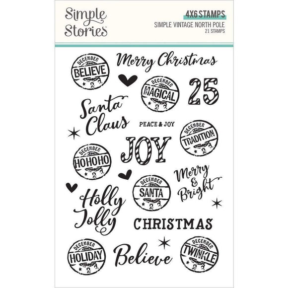 Scrapbooking  Simple Vintage North Pole Photopolymer Clear Stamps stamp