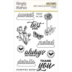 Scrapbooking  Simple Vintage Weathered Garden Photopolymer Clear Stamps stamps