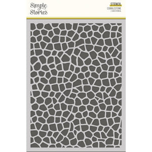 Scrapbooking  Simple Stories Flea Market Stencil 6"X8" Cobblestone Stencil