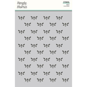 Scrapbooking  Simple Stories Full Bloom Stencil 6"X8 Bees stencil